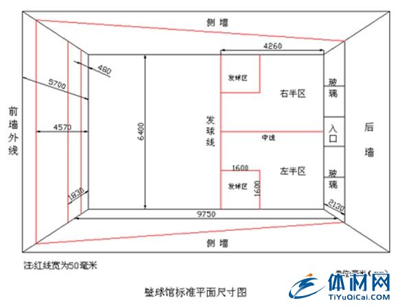 壁球馆平面图